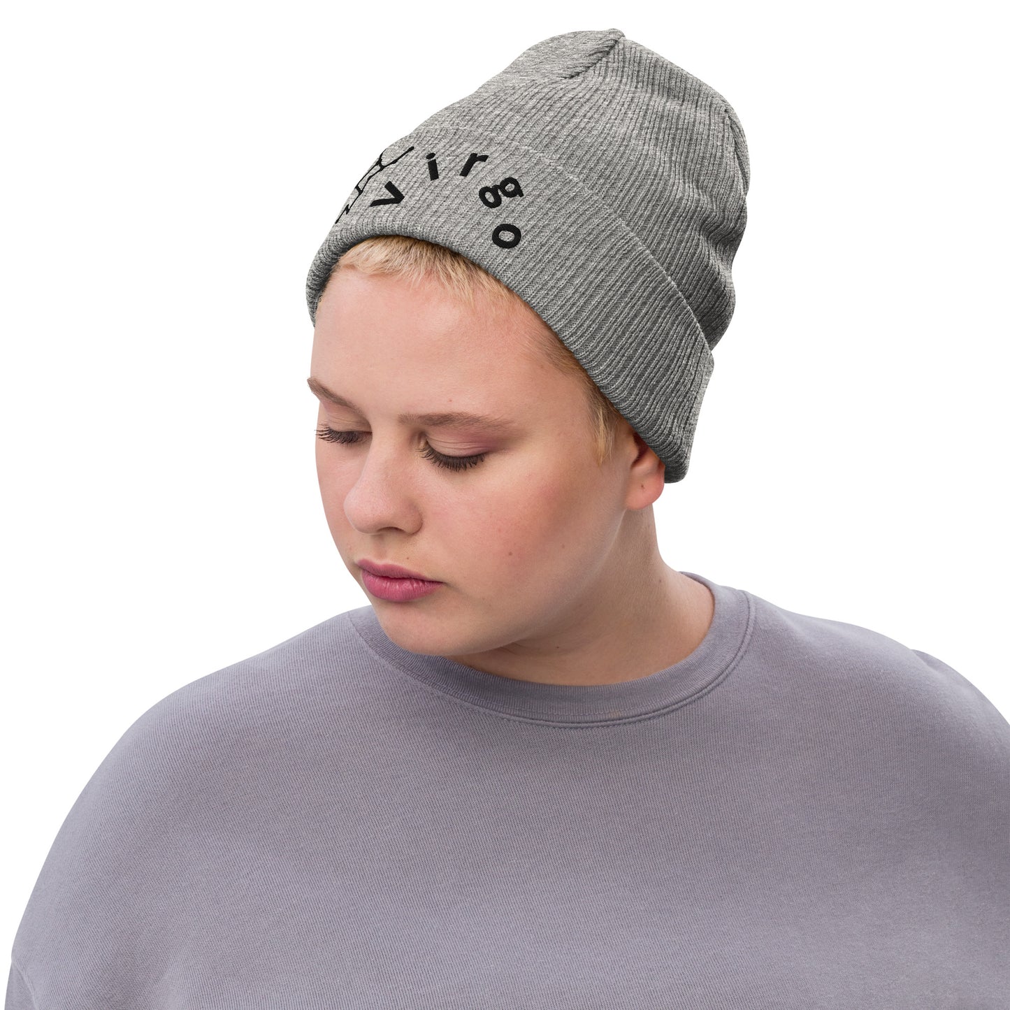 “Virgo” Ribbed Knit Beanie