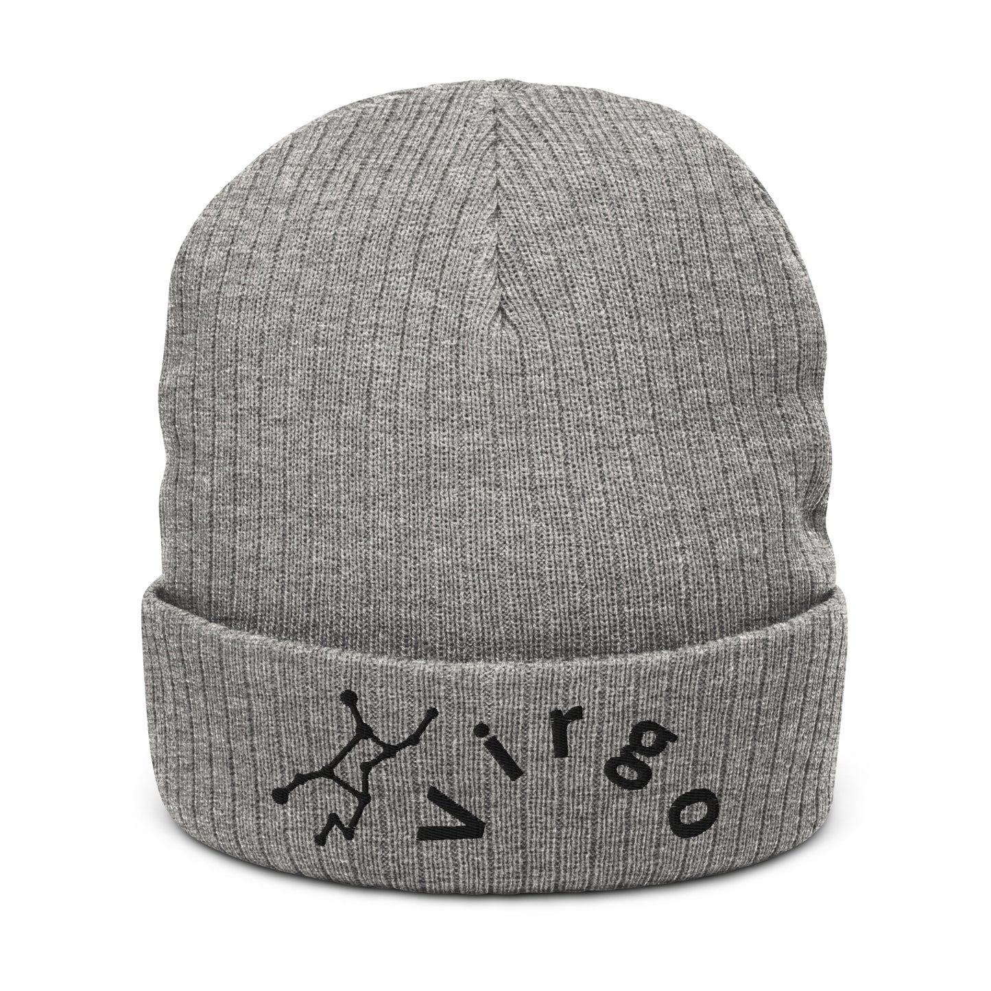 “Virgo” Ribbed Knit Beanie