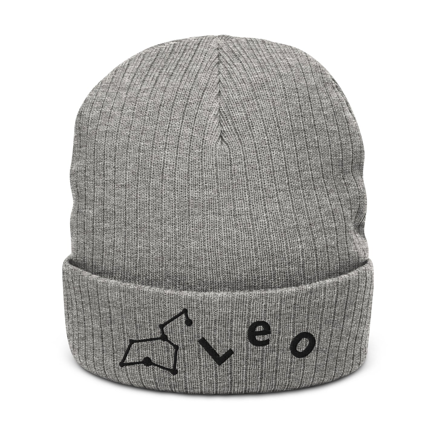 “Leo” Ribbed Knit Beanie