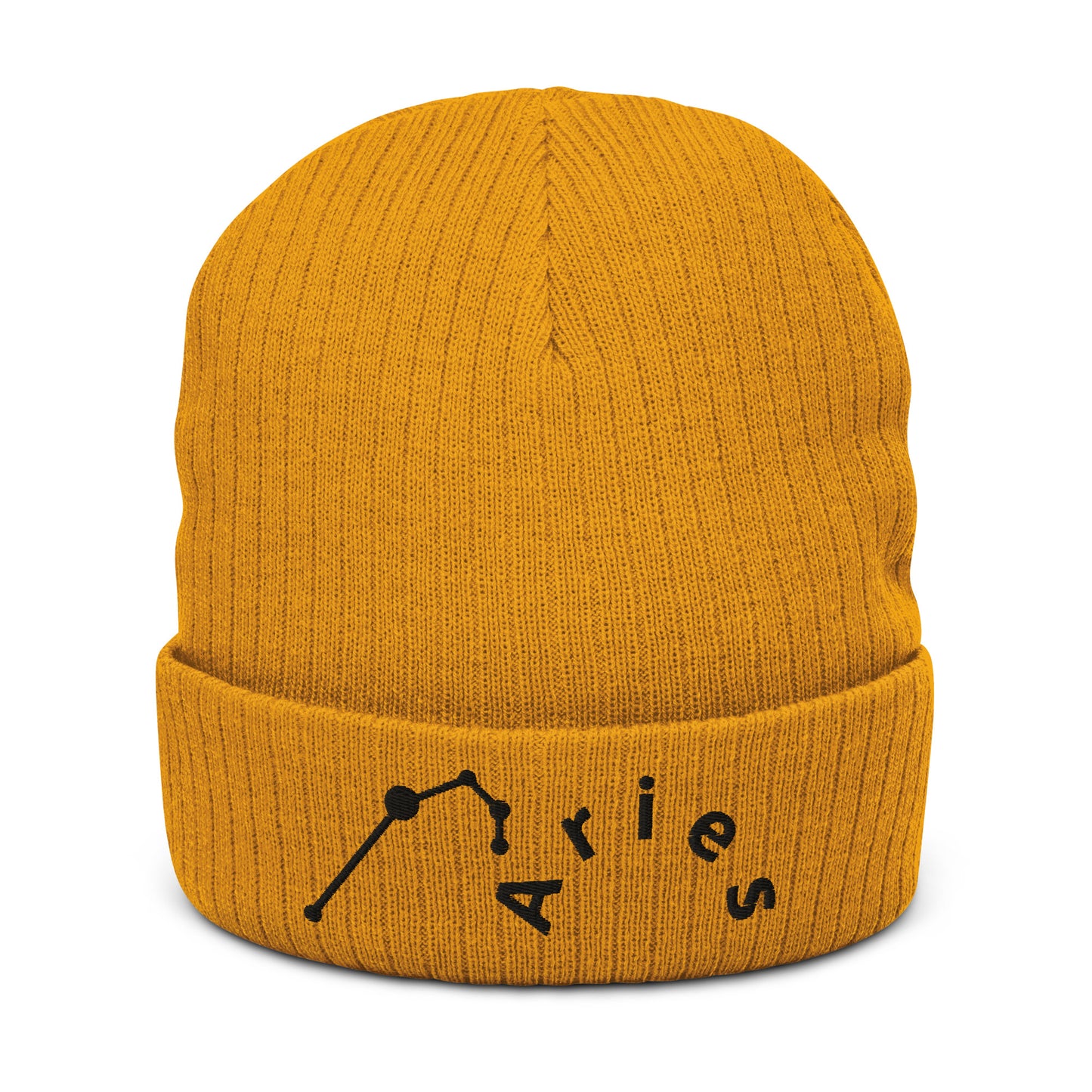“Aries” Ribbed Knit Beanie