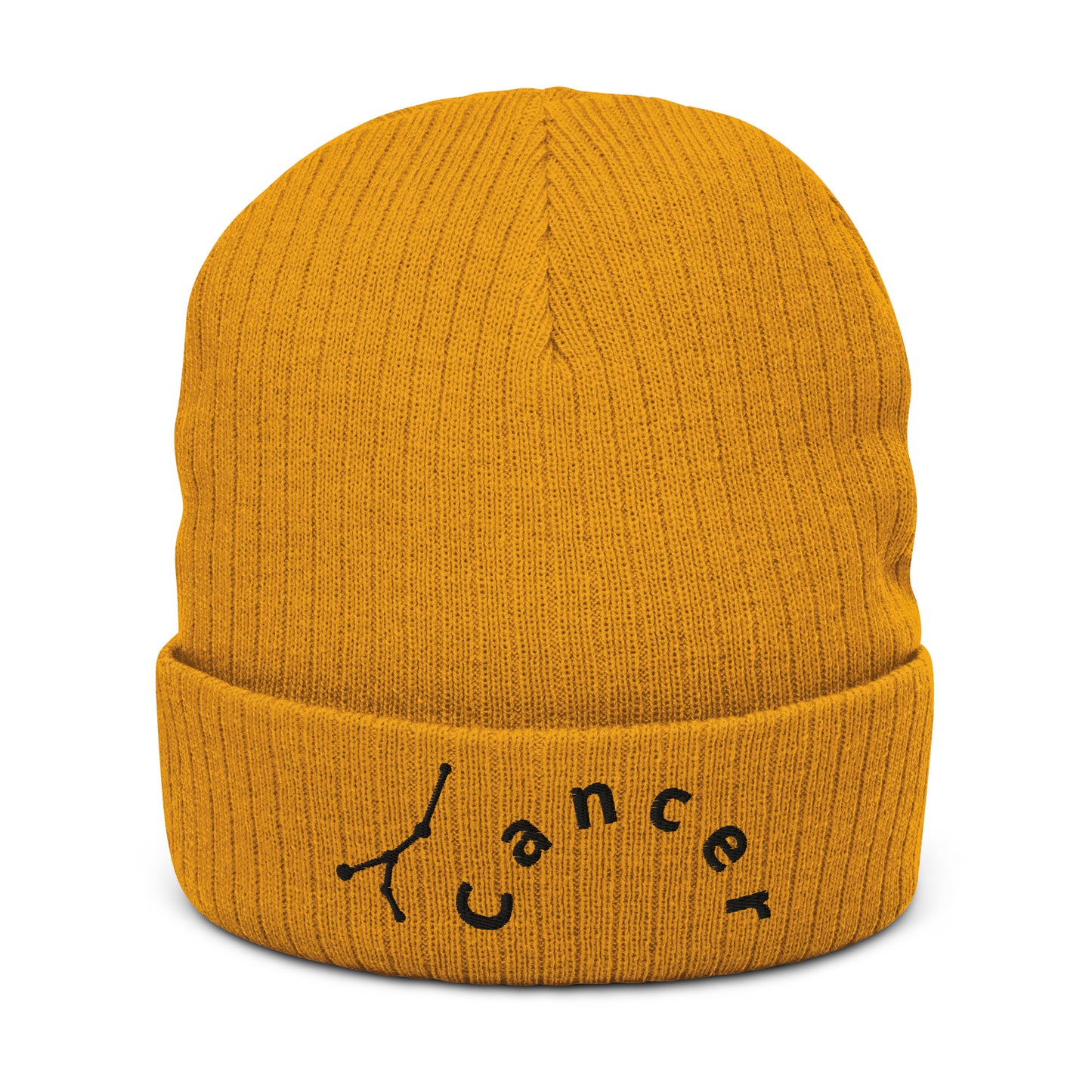 “Cancer” Ribbed Knit Beanie