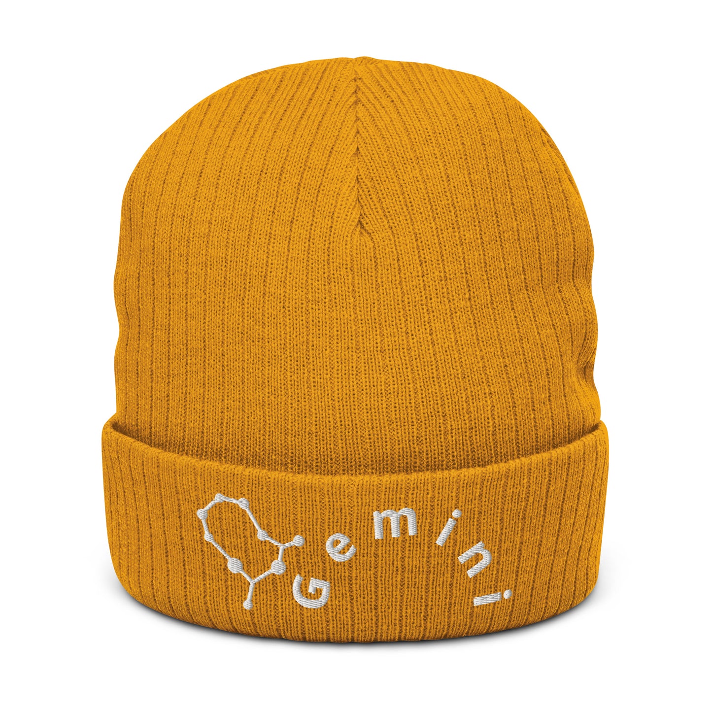 “Gemini” Ribbed Knit Beanie