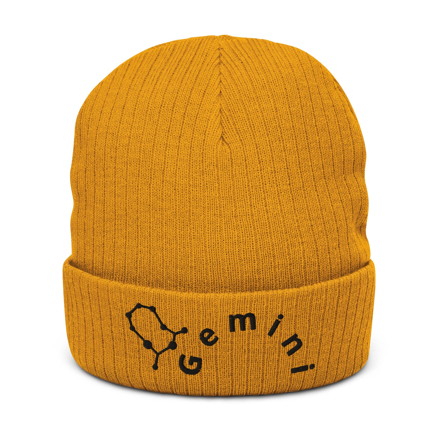 “Gemini” Ribbed Knit Beanie