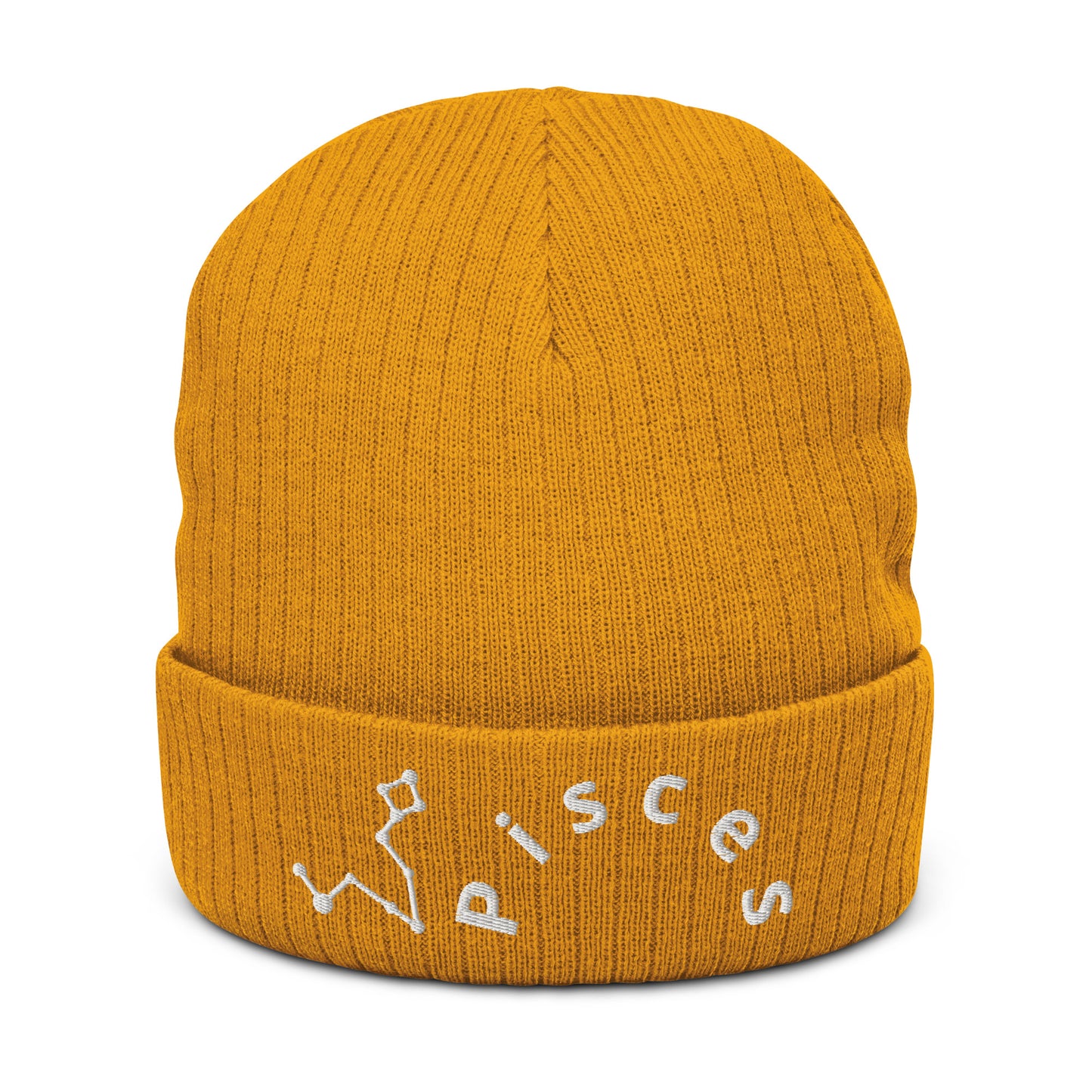 “Pisces” Ribbed Knit Beanie