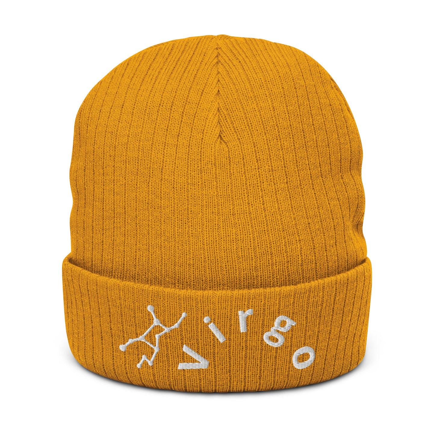“Virgo” Ribbed Knit Beanie