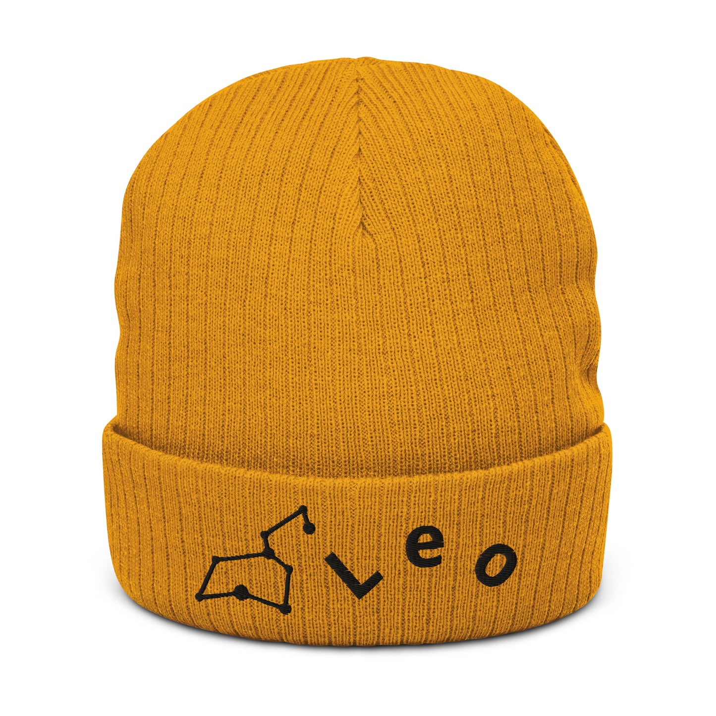 “Leo” Ribbed Knit Beanie