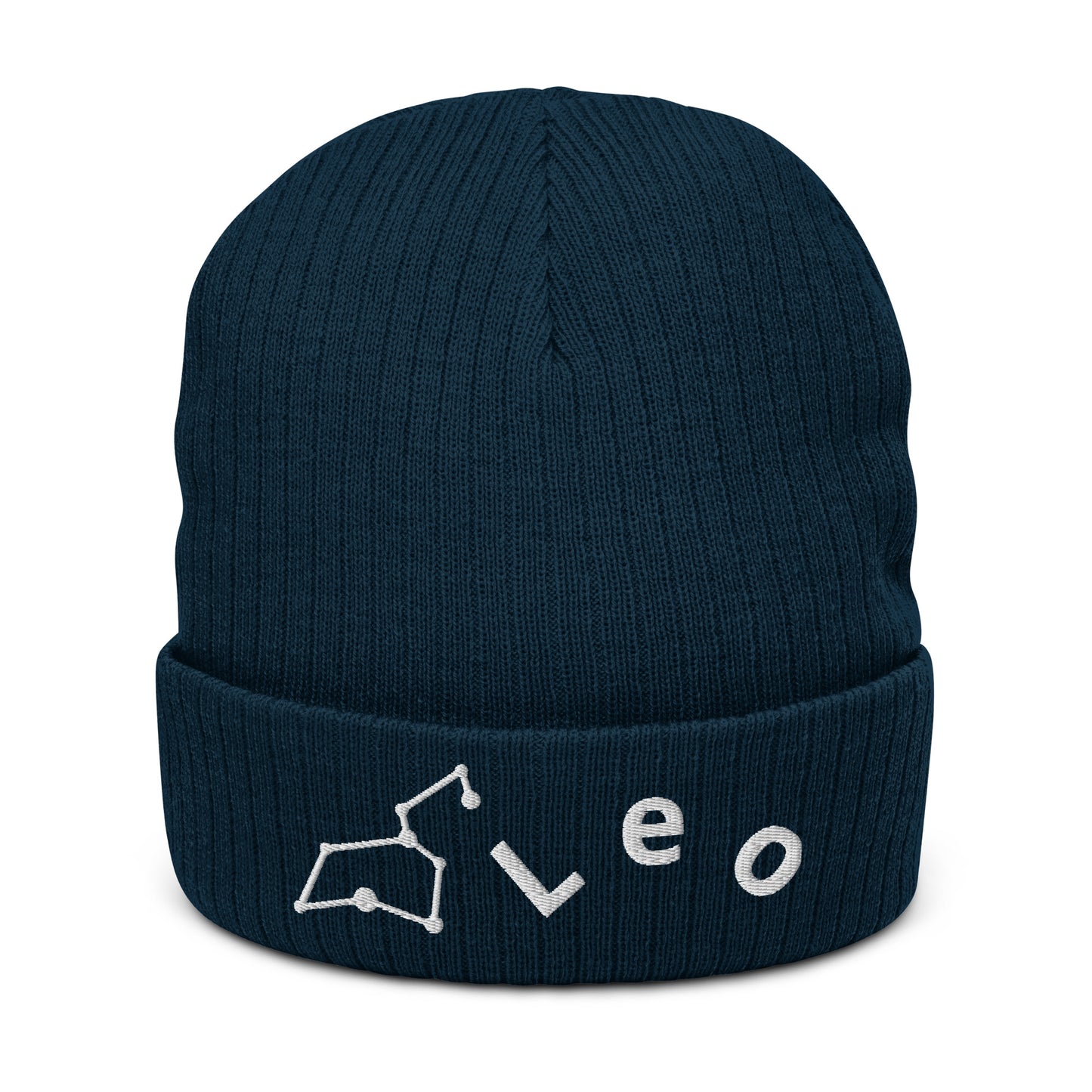 “Leo” Ribbed Knit Beanie