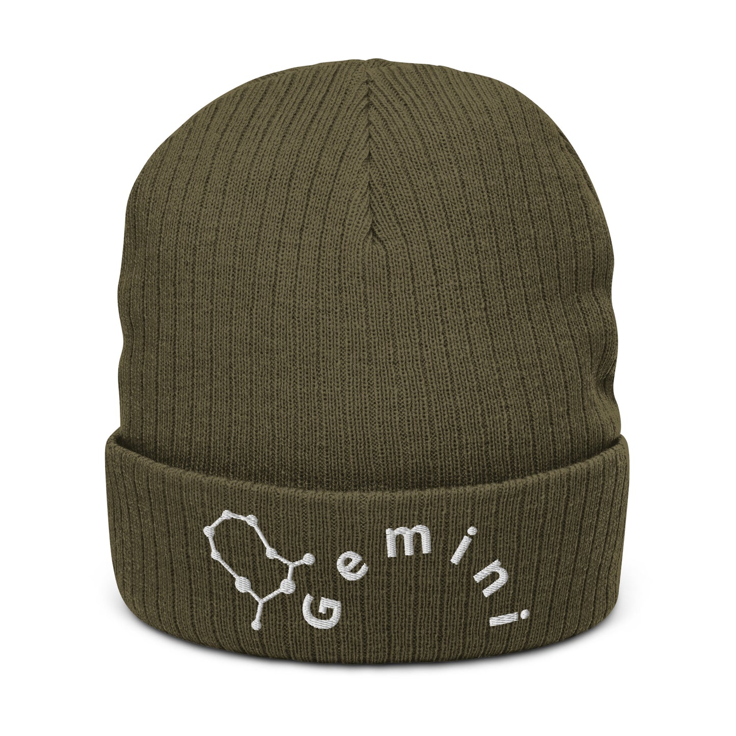 “Gemini” Ribbed Knit Beanie