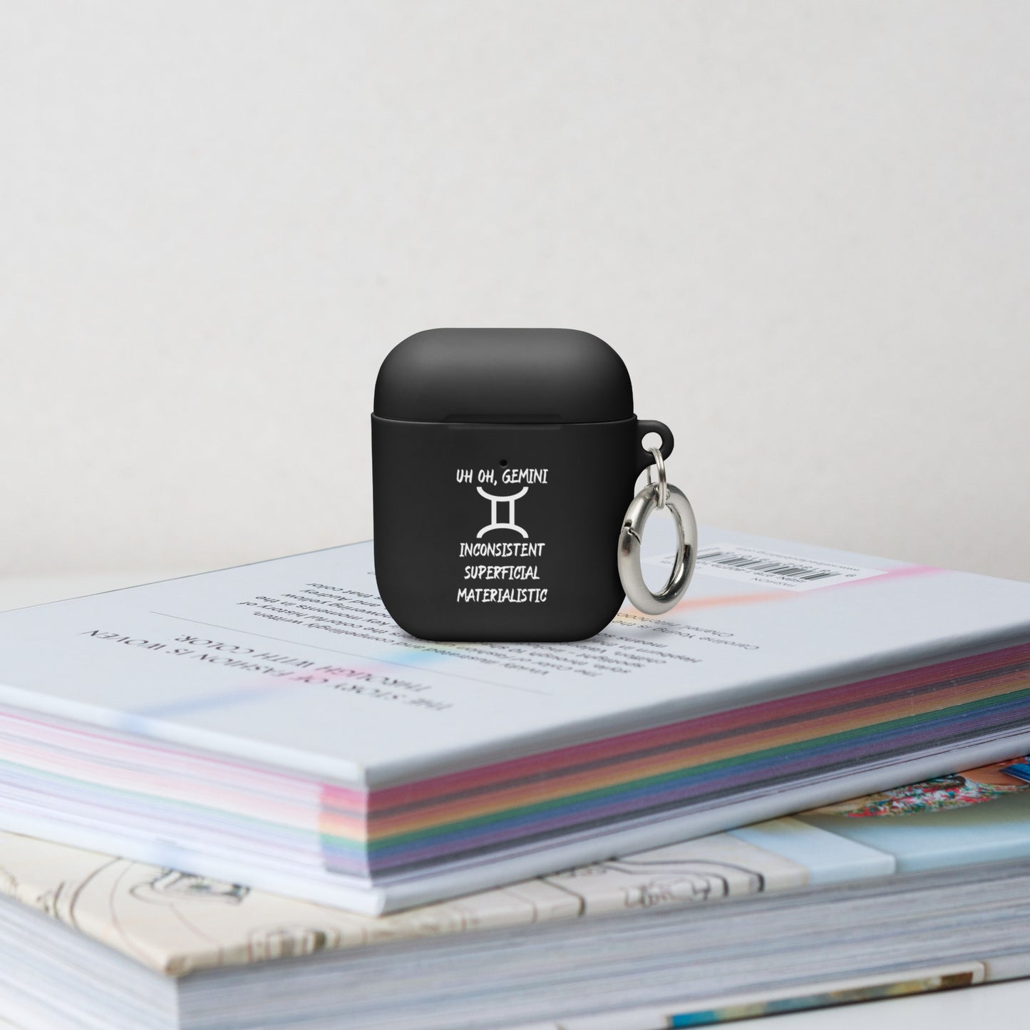 “Uh Oh, Gemini” Rubber Case For AirPods®