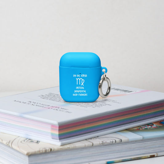 “Uh Oh, Virgo” Rubber Case For AirPods®