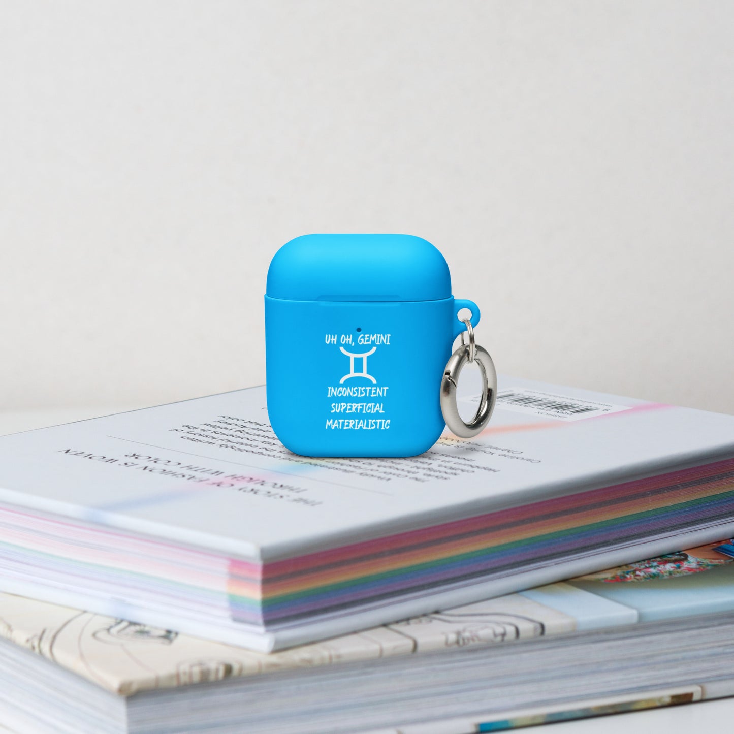 “Uh Oh, Gemini” Rubber Case For AirPods®