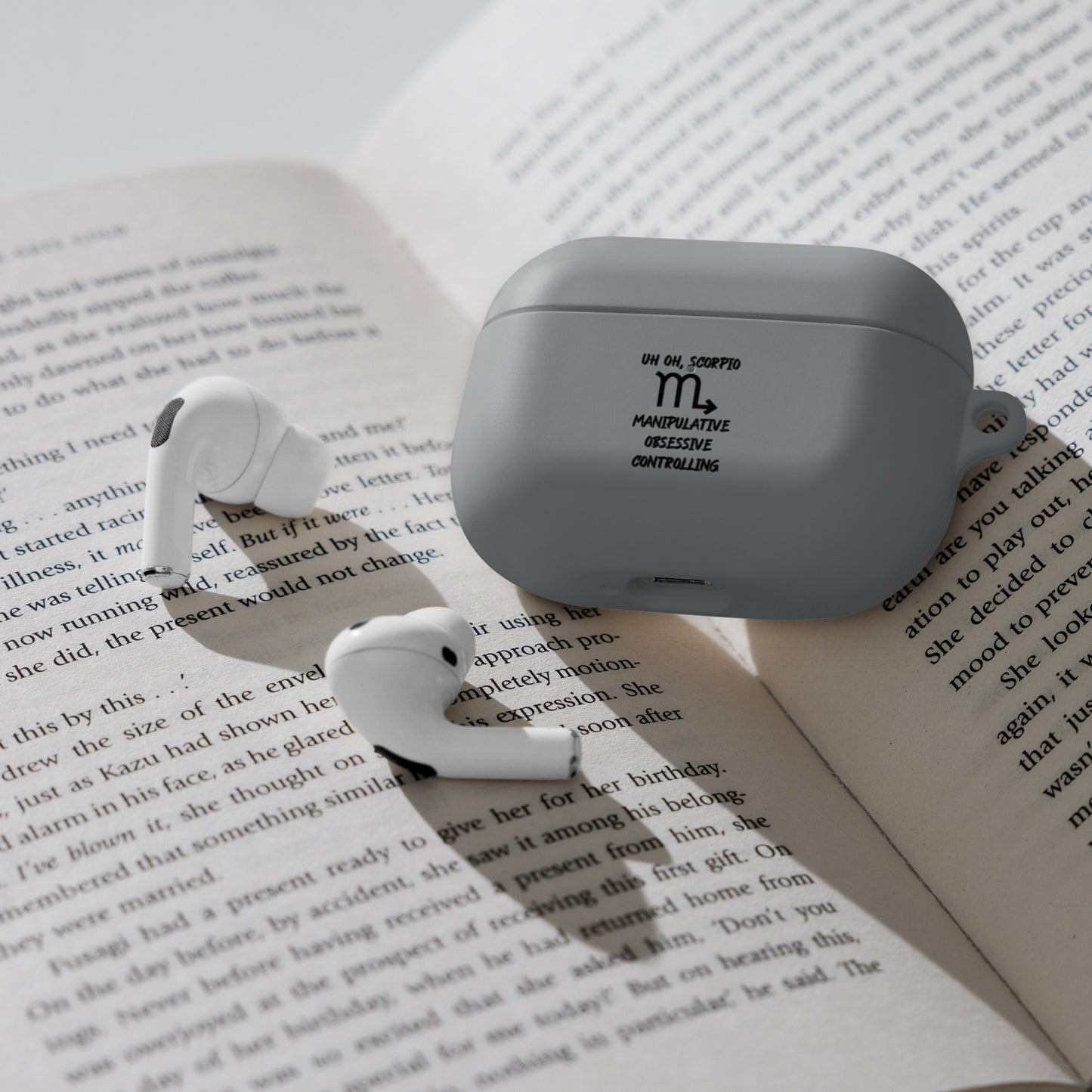 “Uh Oh, Scorpio” Rubber Case For AirPods®