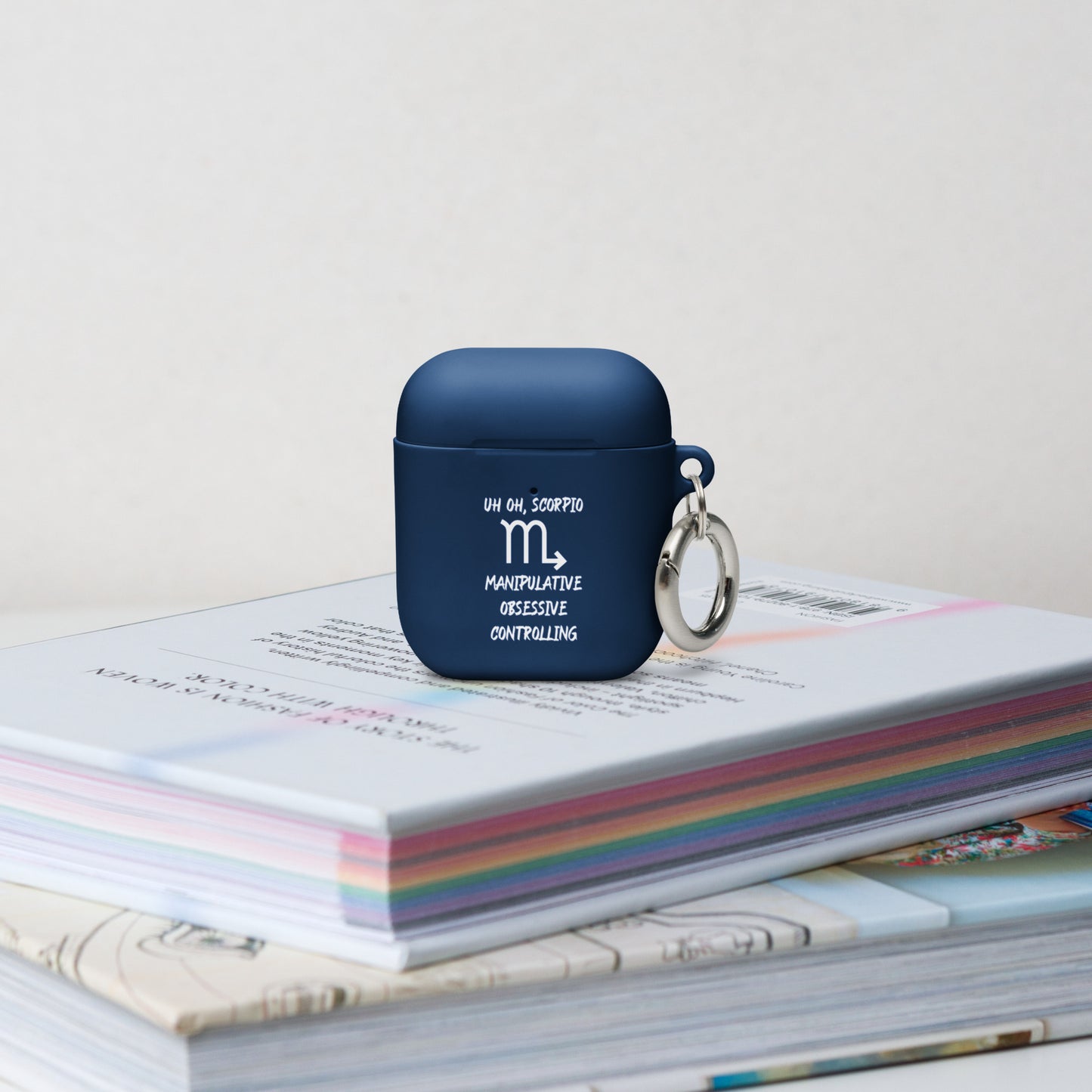 “Uh Oh, Scorpio” Rubber Case For AirPods®