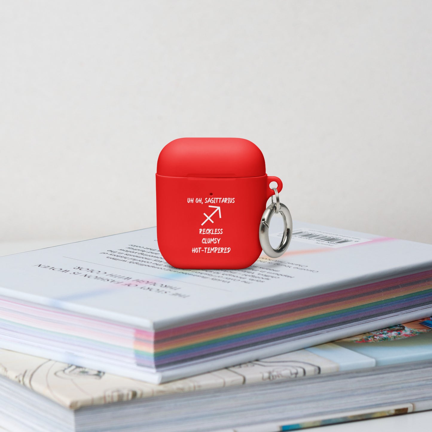 “Uh Oh, Sagittarius” Rubber Case For AirPods®