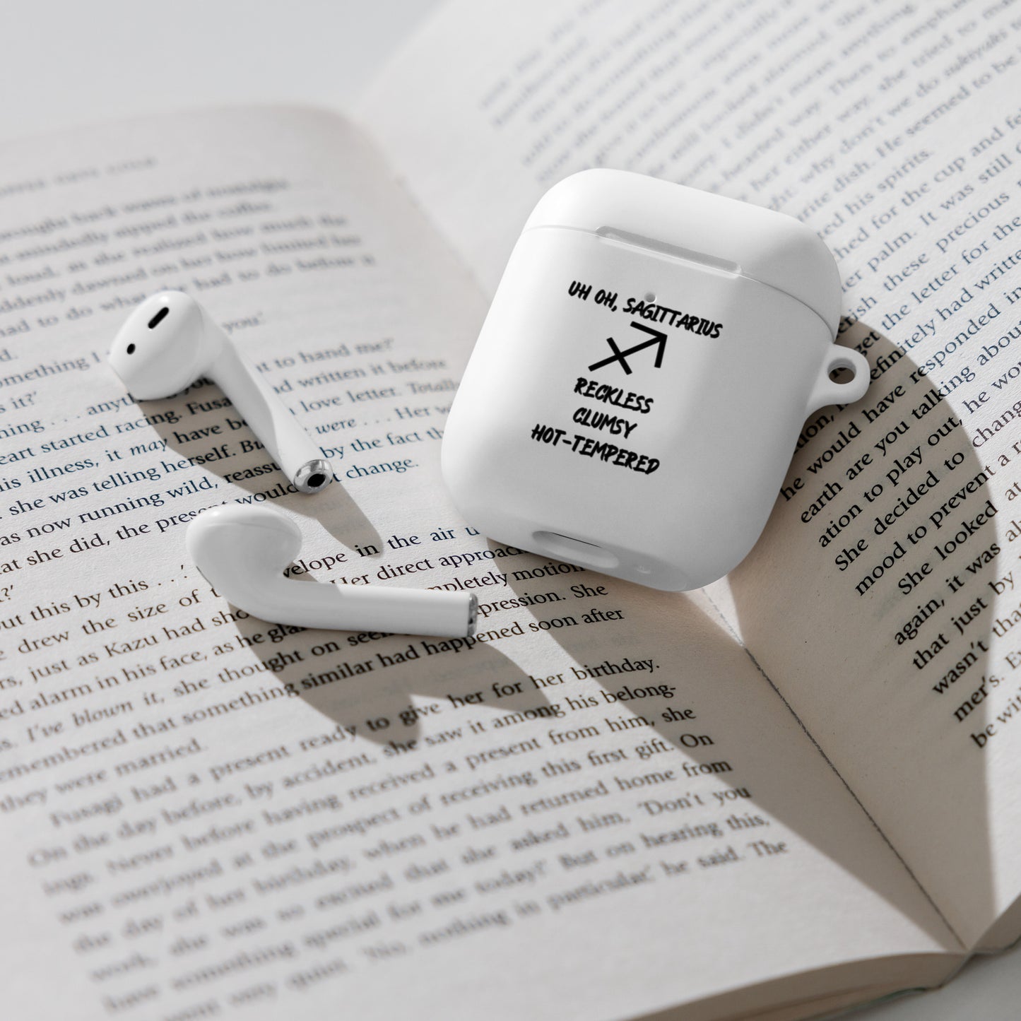 “Uh Oh, Sagittarius” Rubber Case For AirPods®