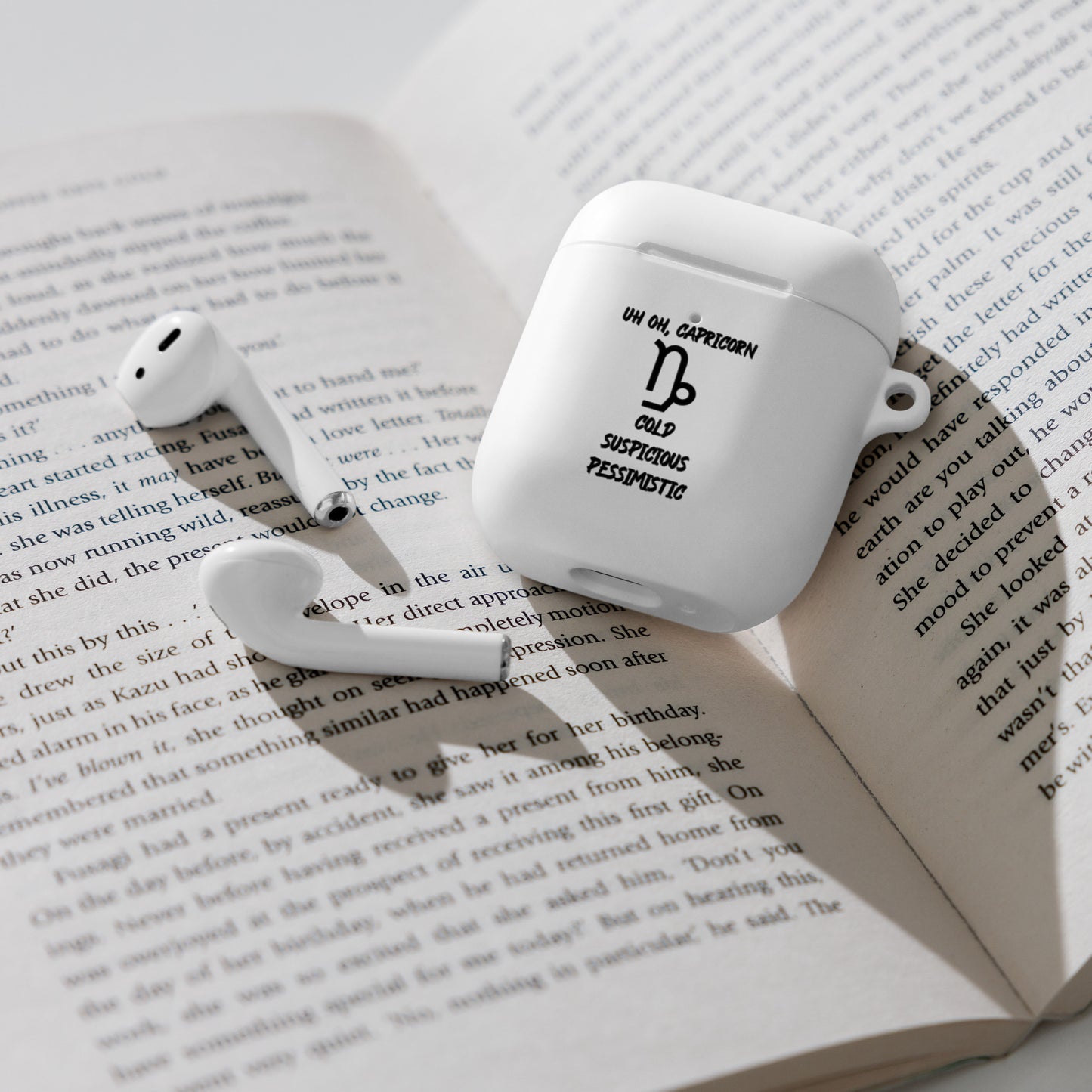 “Uh Oh, Capricorn” Rubber Case For AirPods®