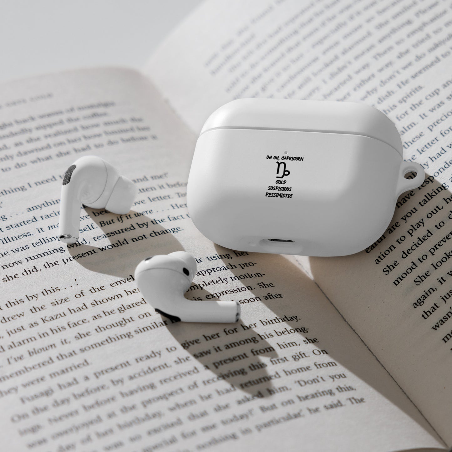 “Uh Oh, Capricorn” Rubber Case For AirPods®