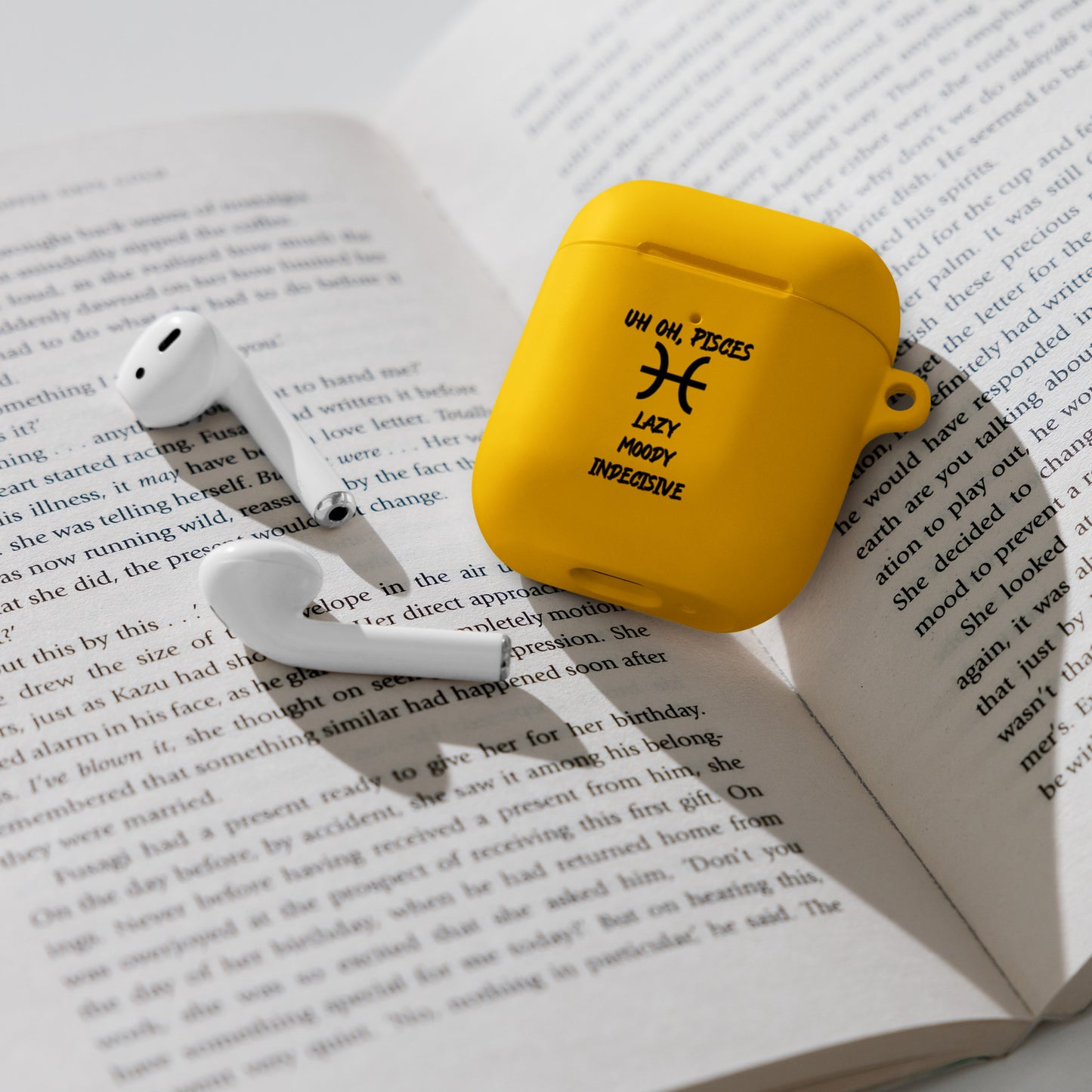“Uh Oh, Pisces” Rubber Case For AirPods®