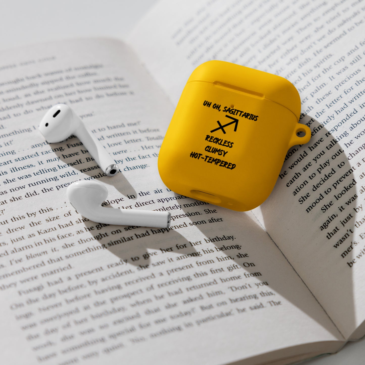 “Uh Oh, Sagittarius” Rubber Case For AirPods®