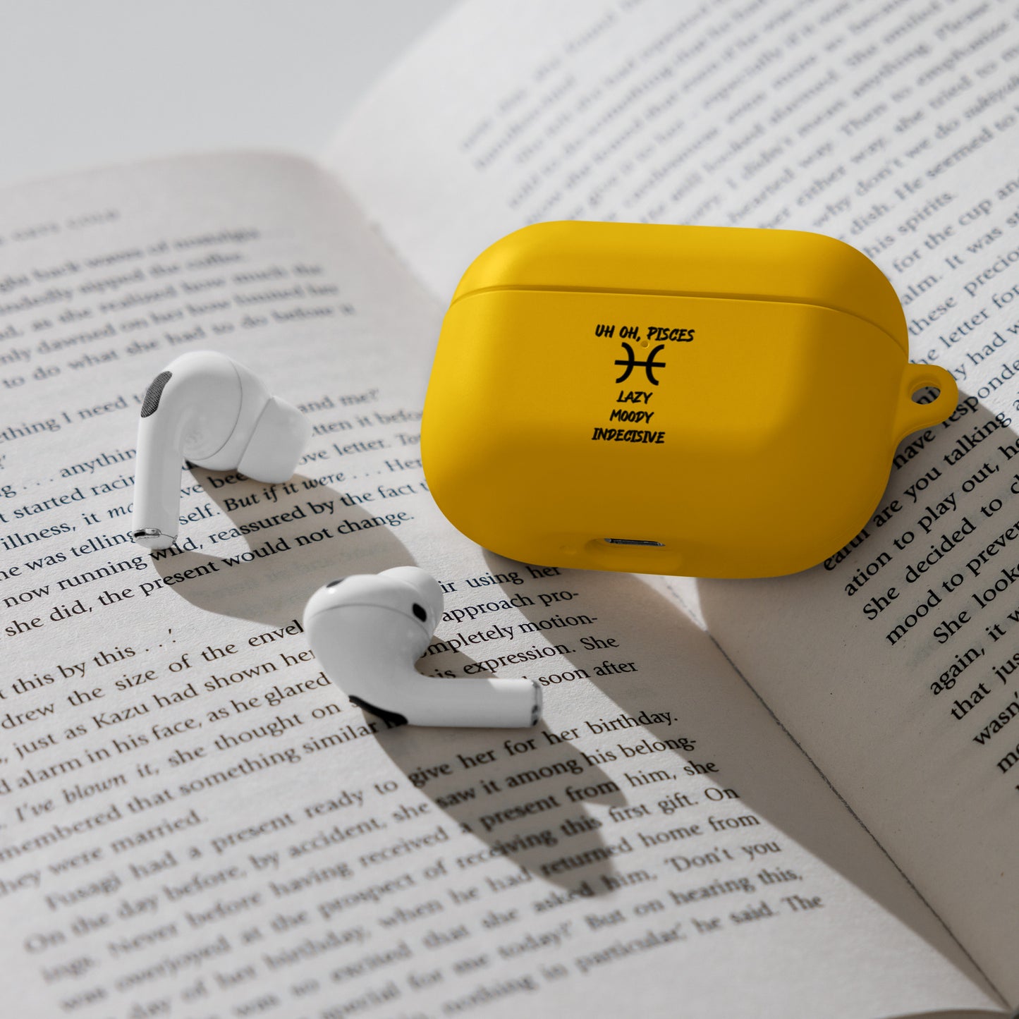 “Uh Oh, Pisces” Rubber Case For AirPods®