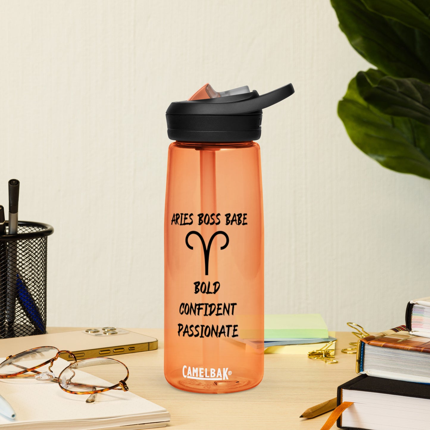“Aries Boss Babe” Sports Water Bottle
