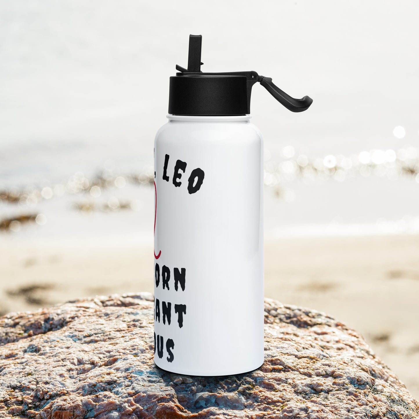 “Uh Oh, Leo” Stainless Steel Water Bottle With A Straw Lid