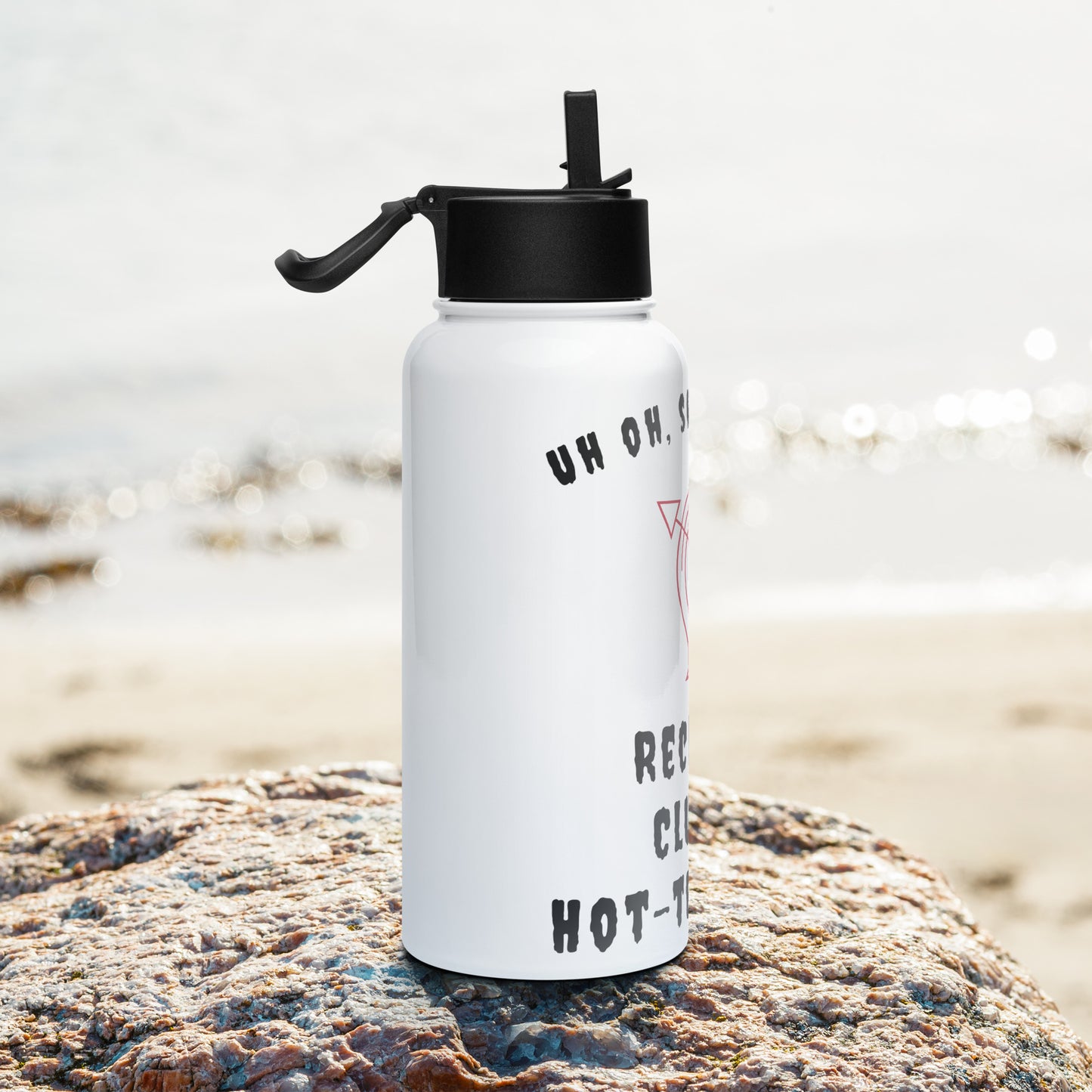 “Uh Oh, Sagittarius” Stainless Steel Water Bottle With A Straw Lid