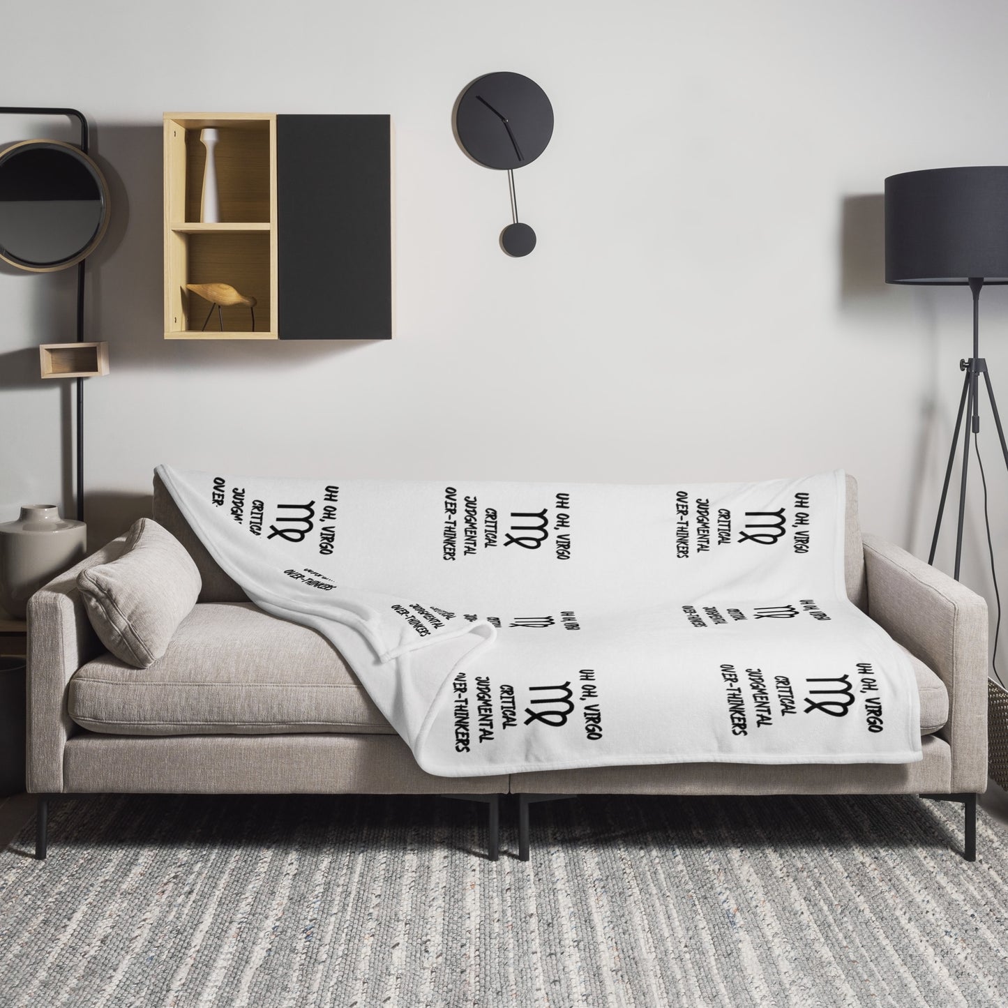 “Uh Oh, Virgo” Throw Blanket