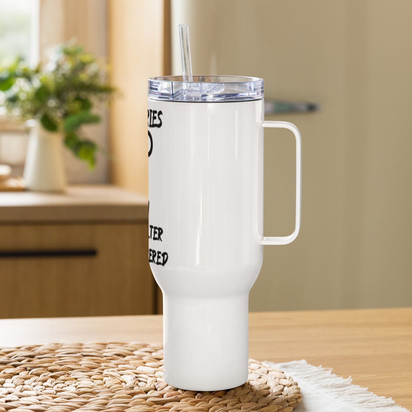 “Uh Oh, Aries” Travel Mug With A Handle