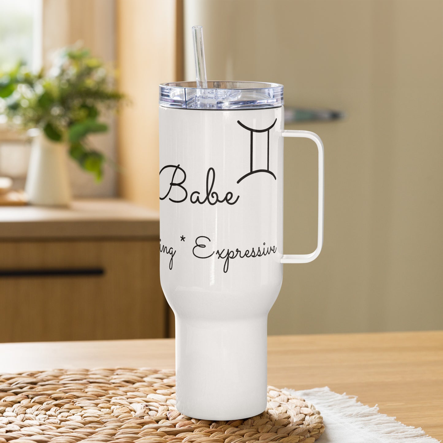 “Gemini Babe” Travel Mug With A Handle