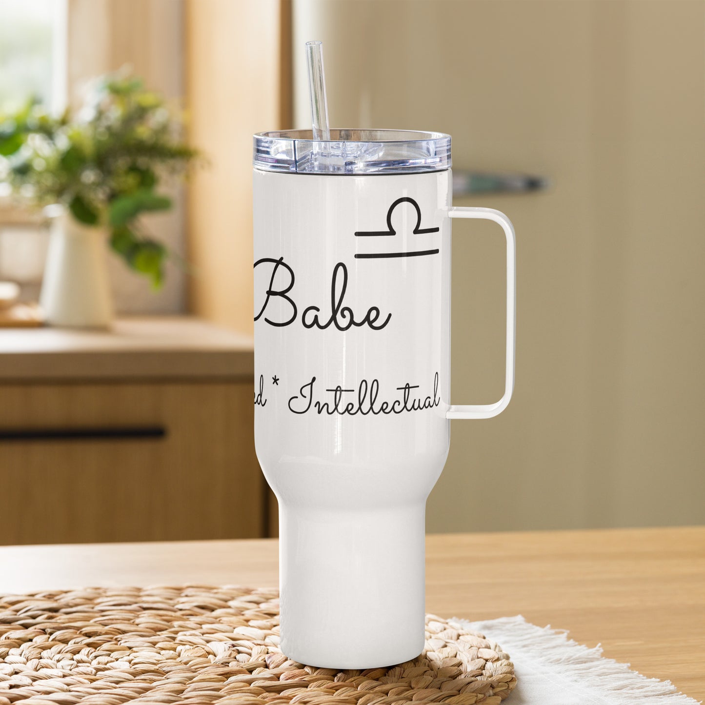 “Libra Babe” Travel Mug With A Handle