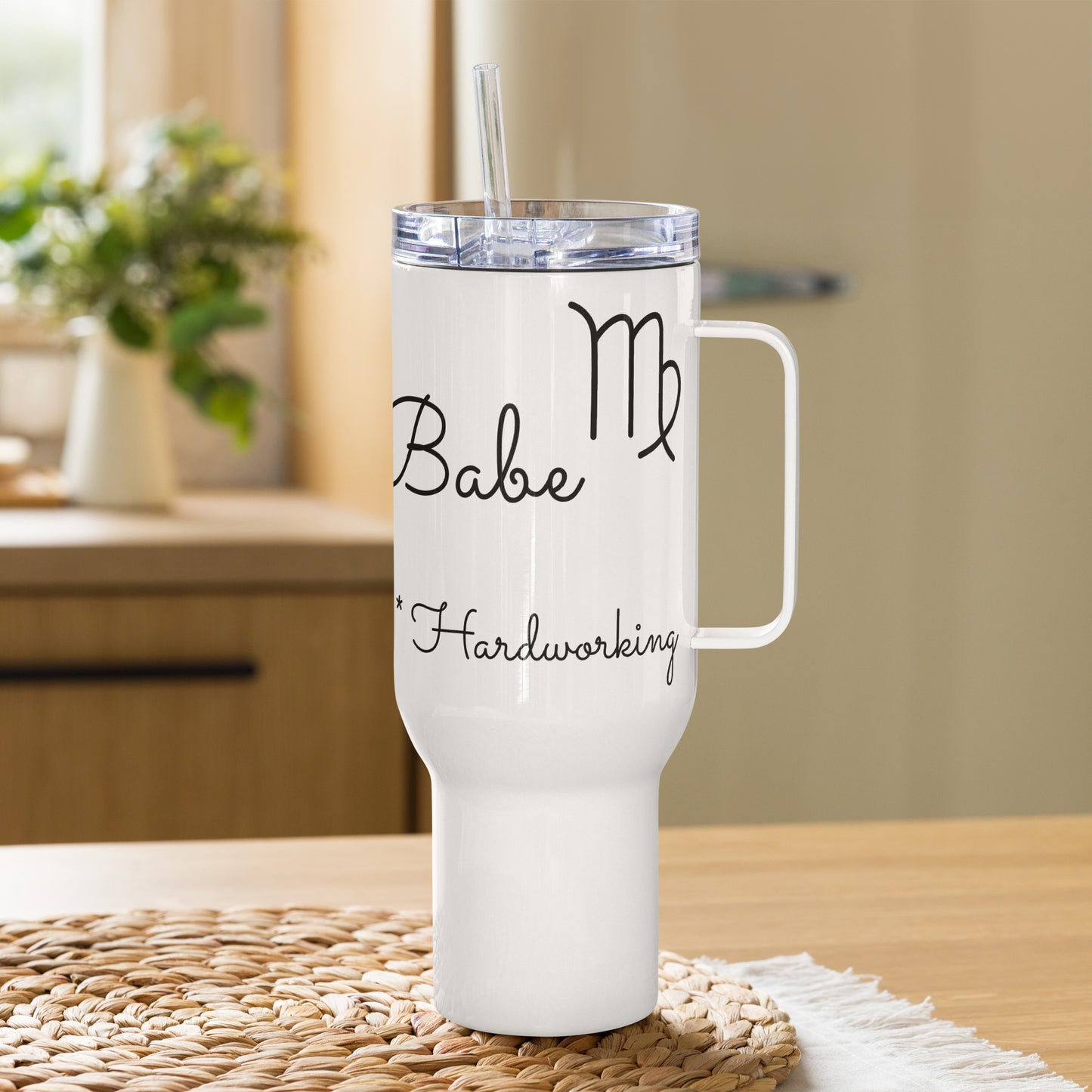 “Virgo Babe” Travel Mug With A Handle