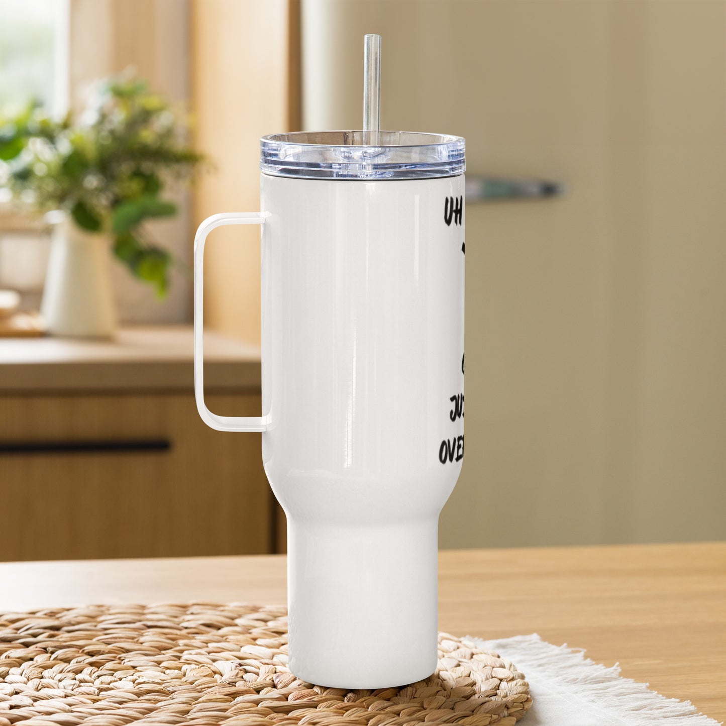“Uh Oh, Virgo” Travel Mug With A Handle