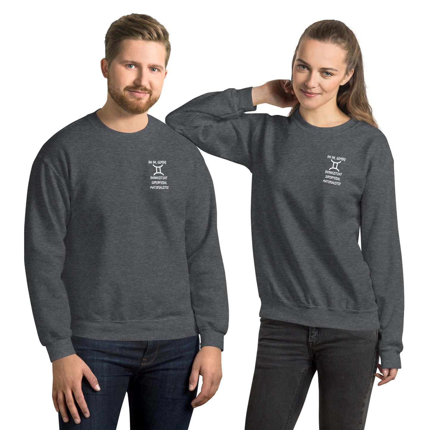 “Uh Oh, Gemini” Unisex Sweatshirt