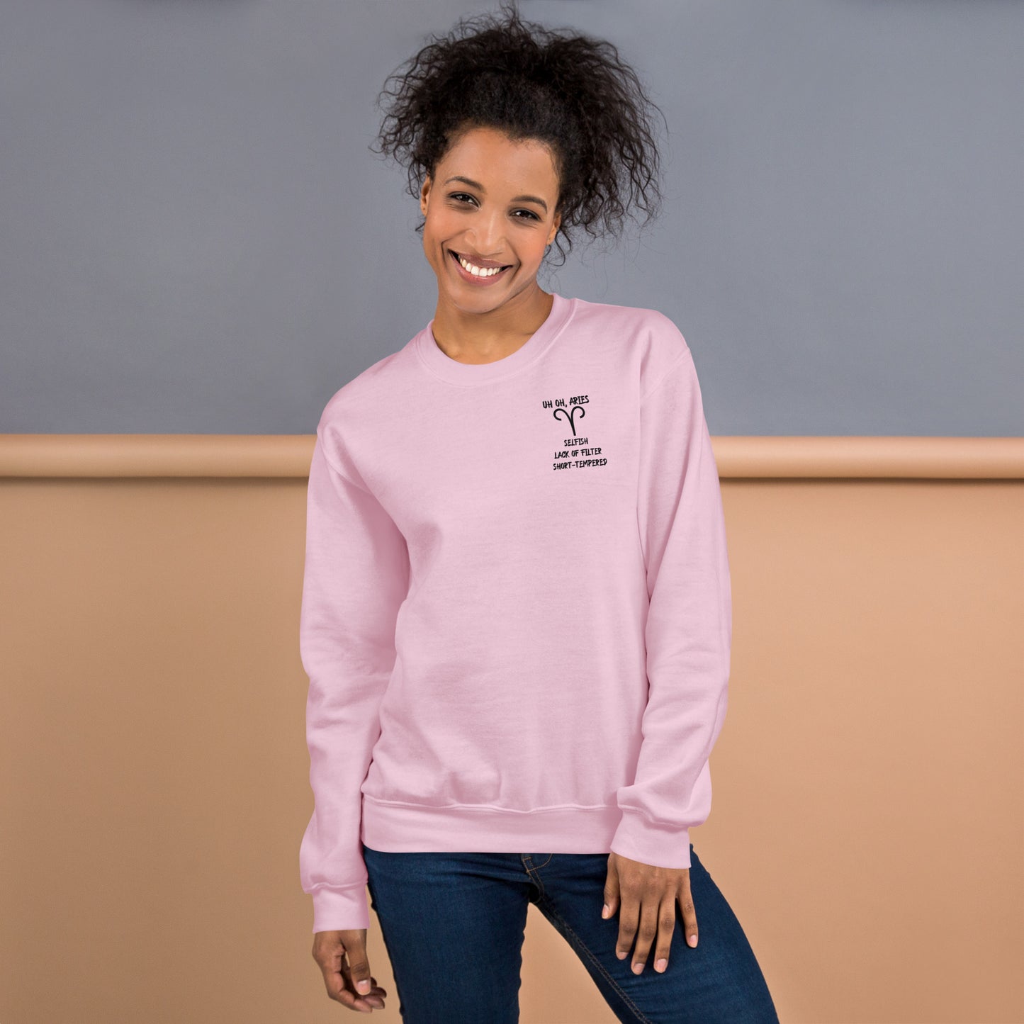 “Uh Oh, Aries” Unisex Sweatshirt