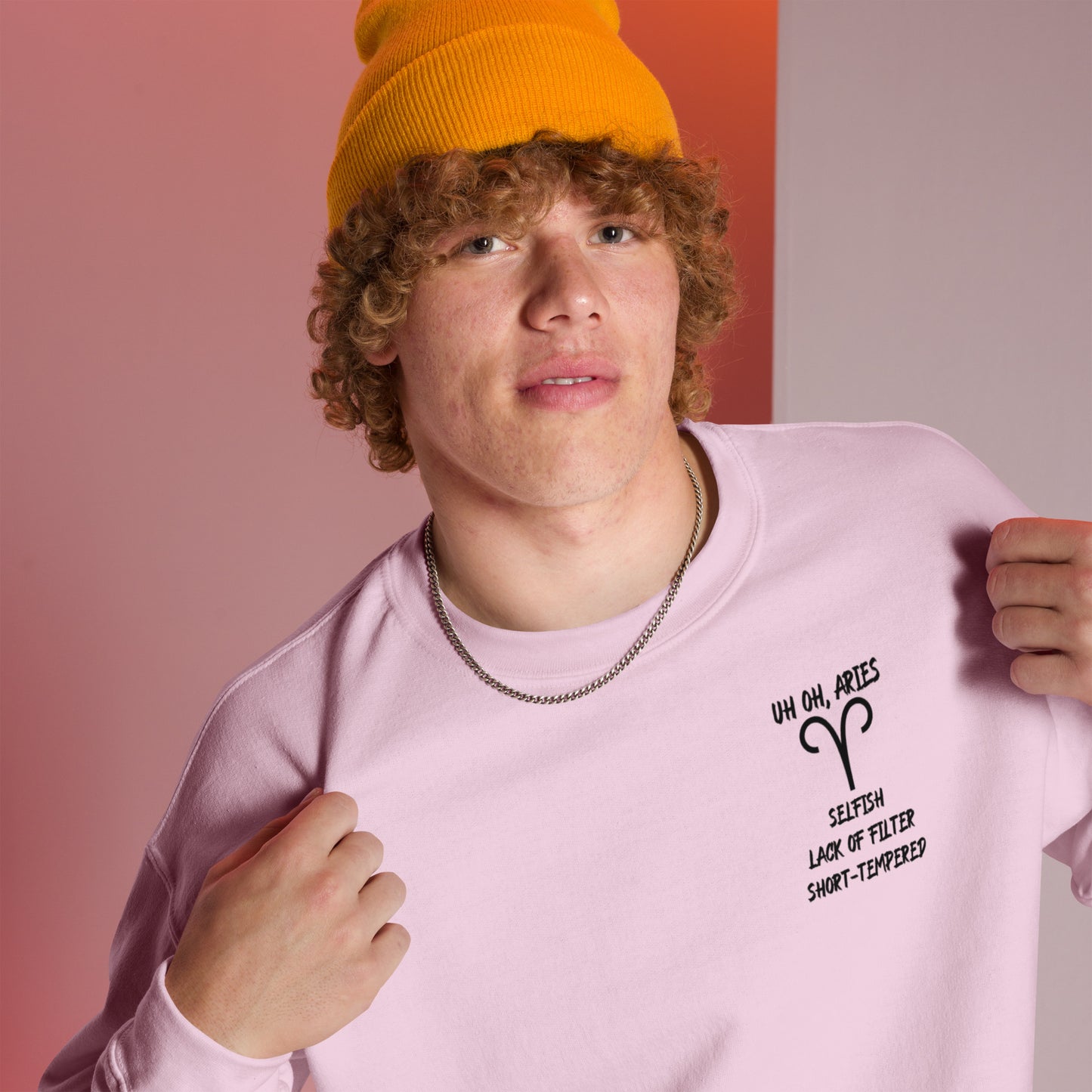 “Uh Oh, Aries” Unisex Sweatshirt