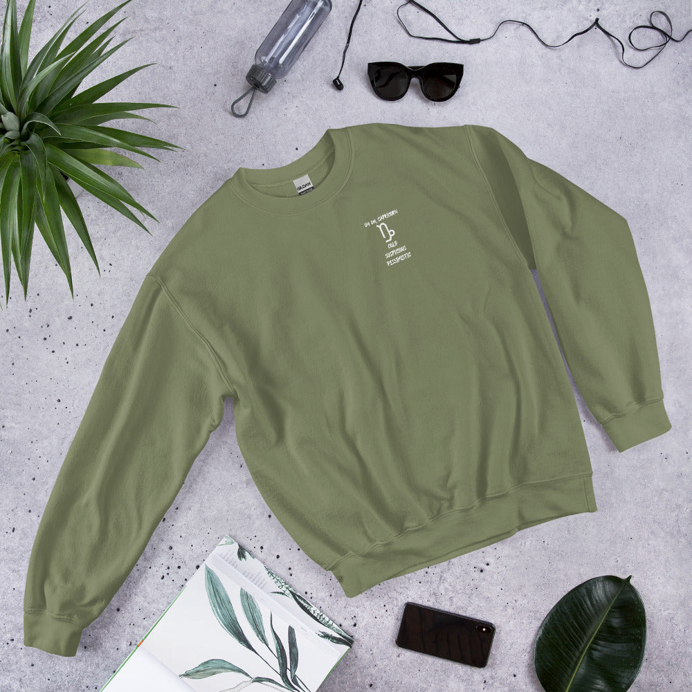 “Uh Oh, Capricorn” Unisex Sweatshirt