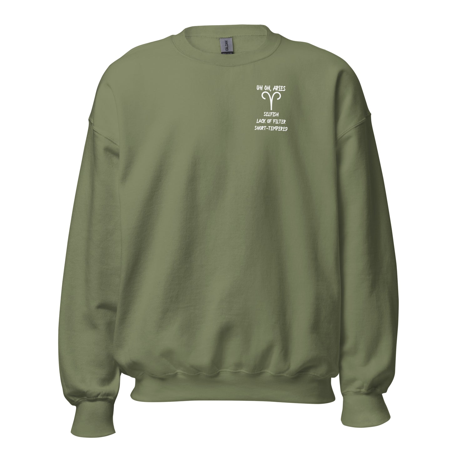 “Uh Oh, Aries” Unisex Sweatshirt