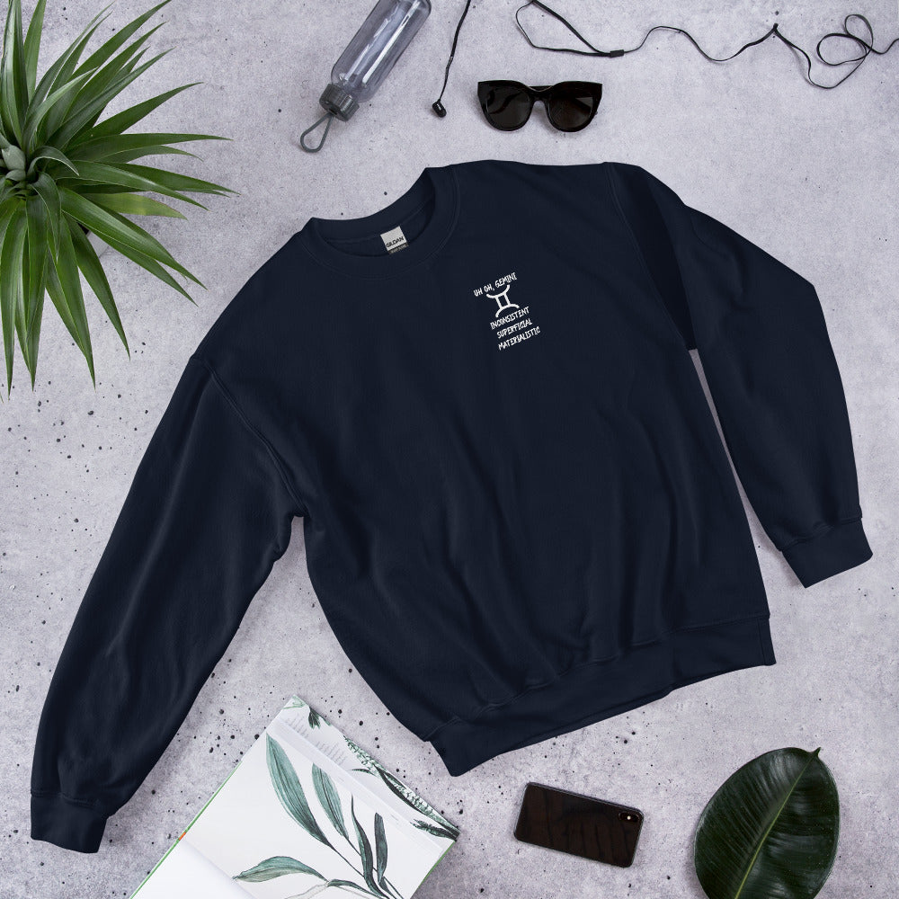 “Uh Oh, Gemini” Unisex Sweatshirt