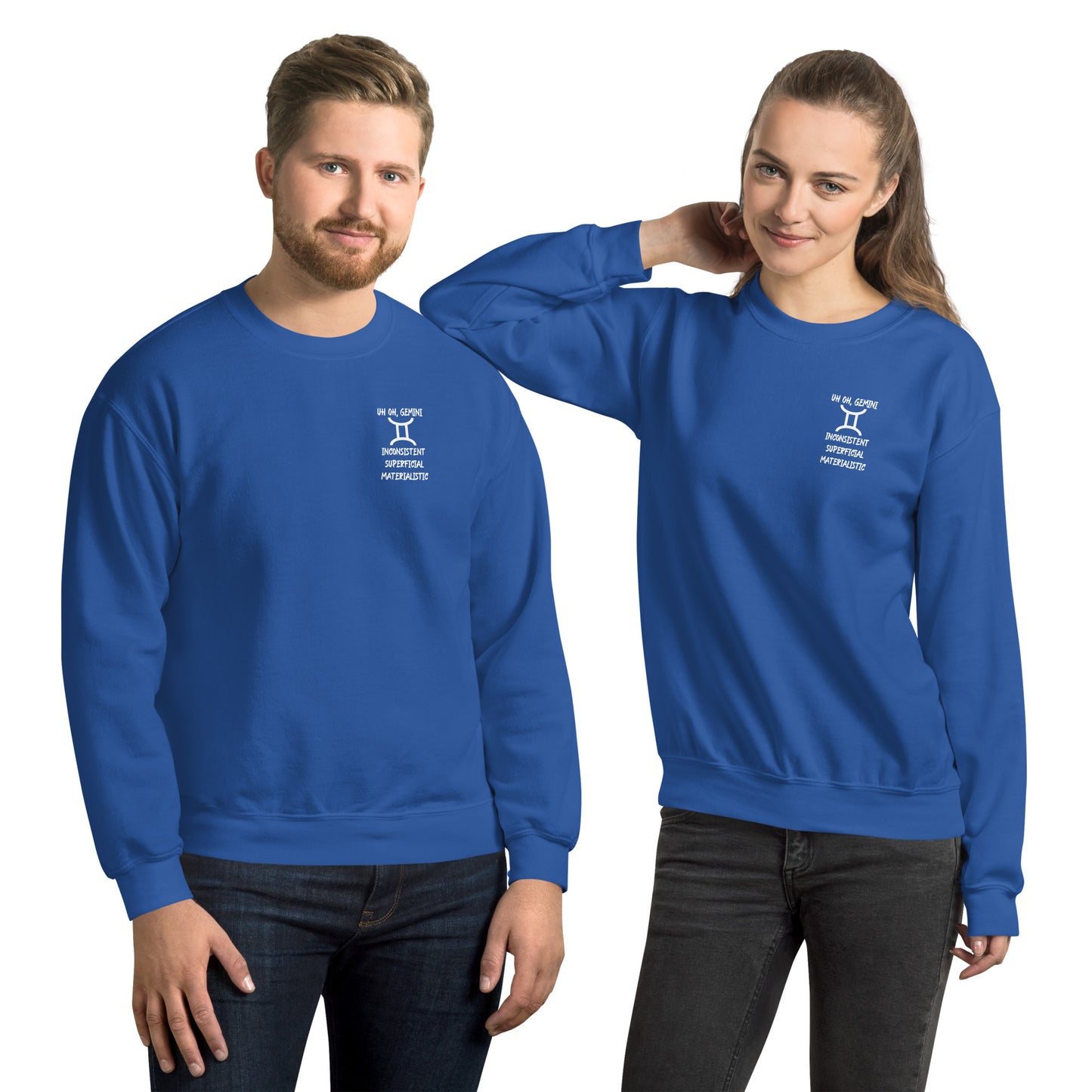 “Uh Oh, Gemini” Unisex Sweatshirt
