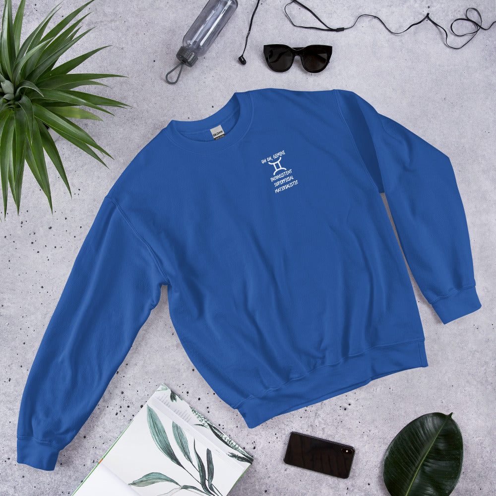 “Uh Oh, Gemini” Unisex Sweatshirt