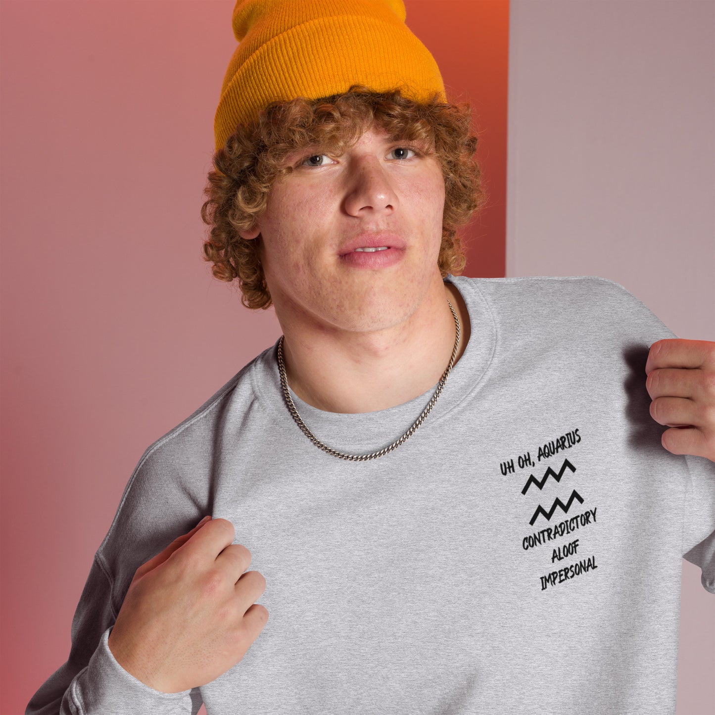 “Uh Oh, Aquarius” Unisex Sweatshirt