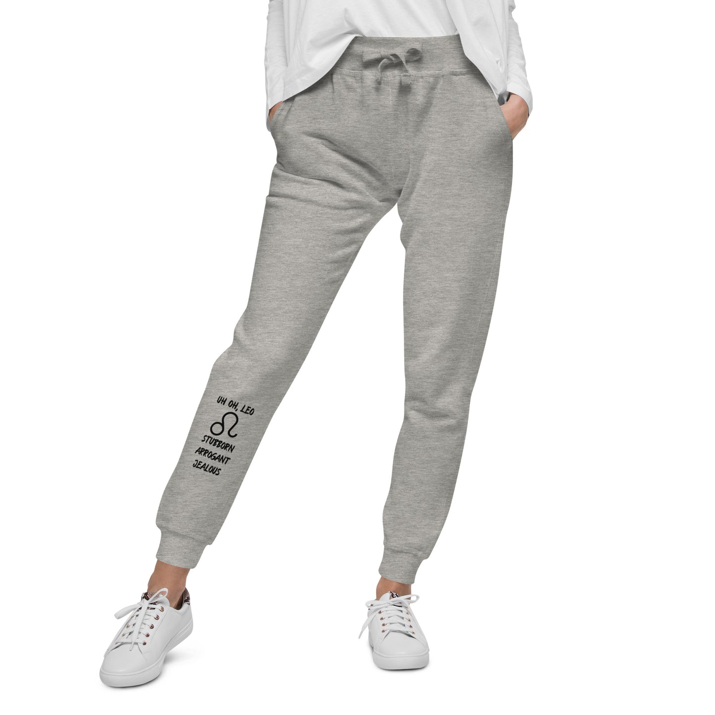 “Uh Oh, Leo” Unisex Fleece Sweatpants