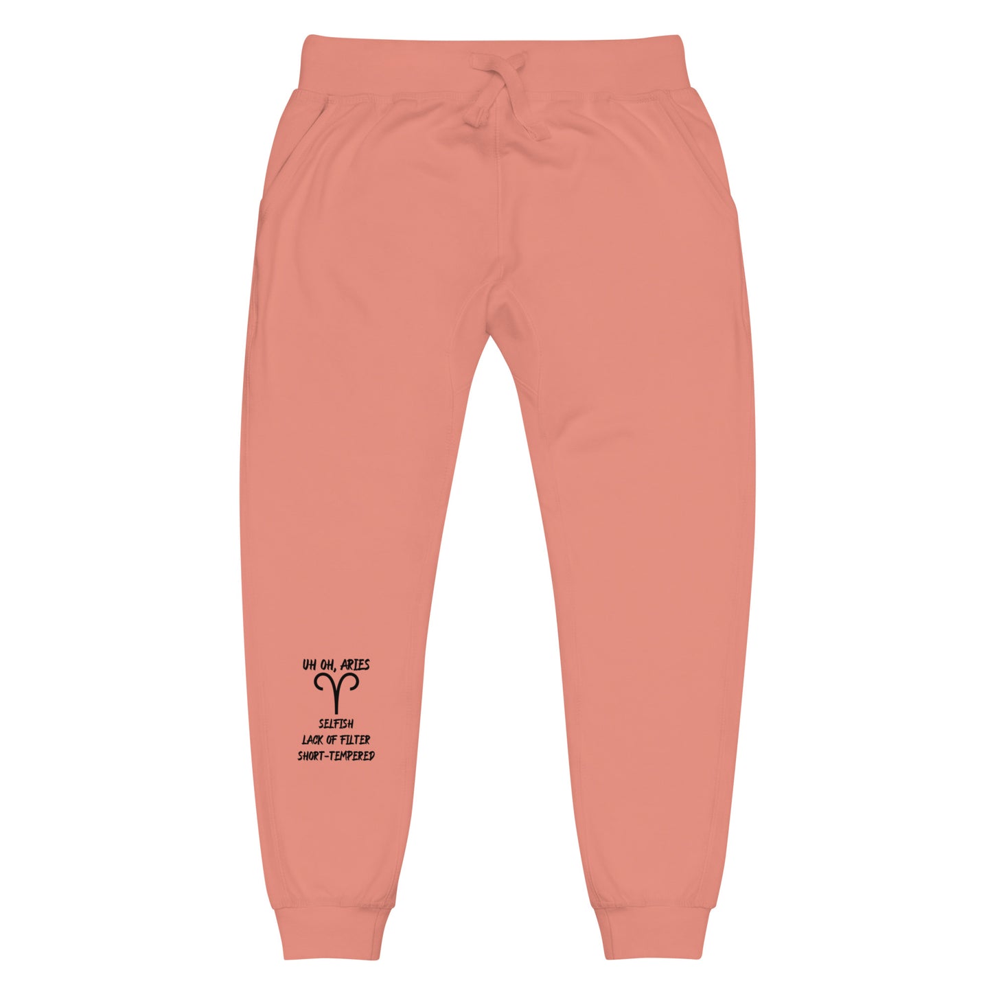“Uh Oh, Aries” Unisex Fleece Sweatpants
