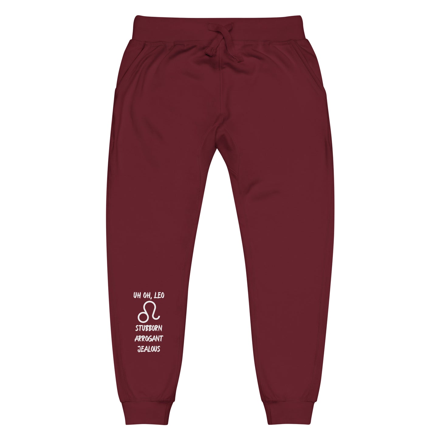 “Uh Oh, Leo” Unisex Fleece Sweatpants