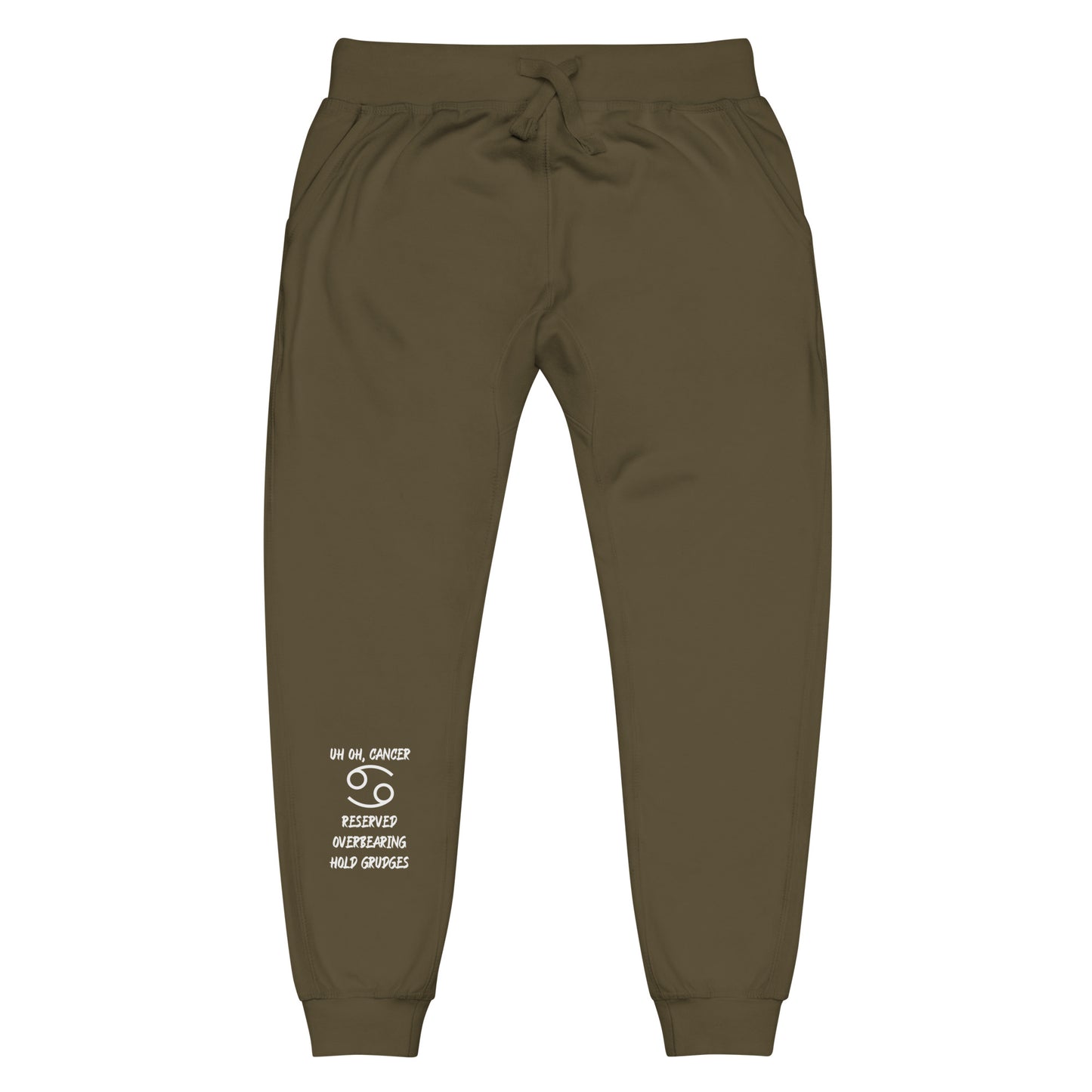 “Uh Oh, Cancer” Unisex Fleece Sweatpants