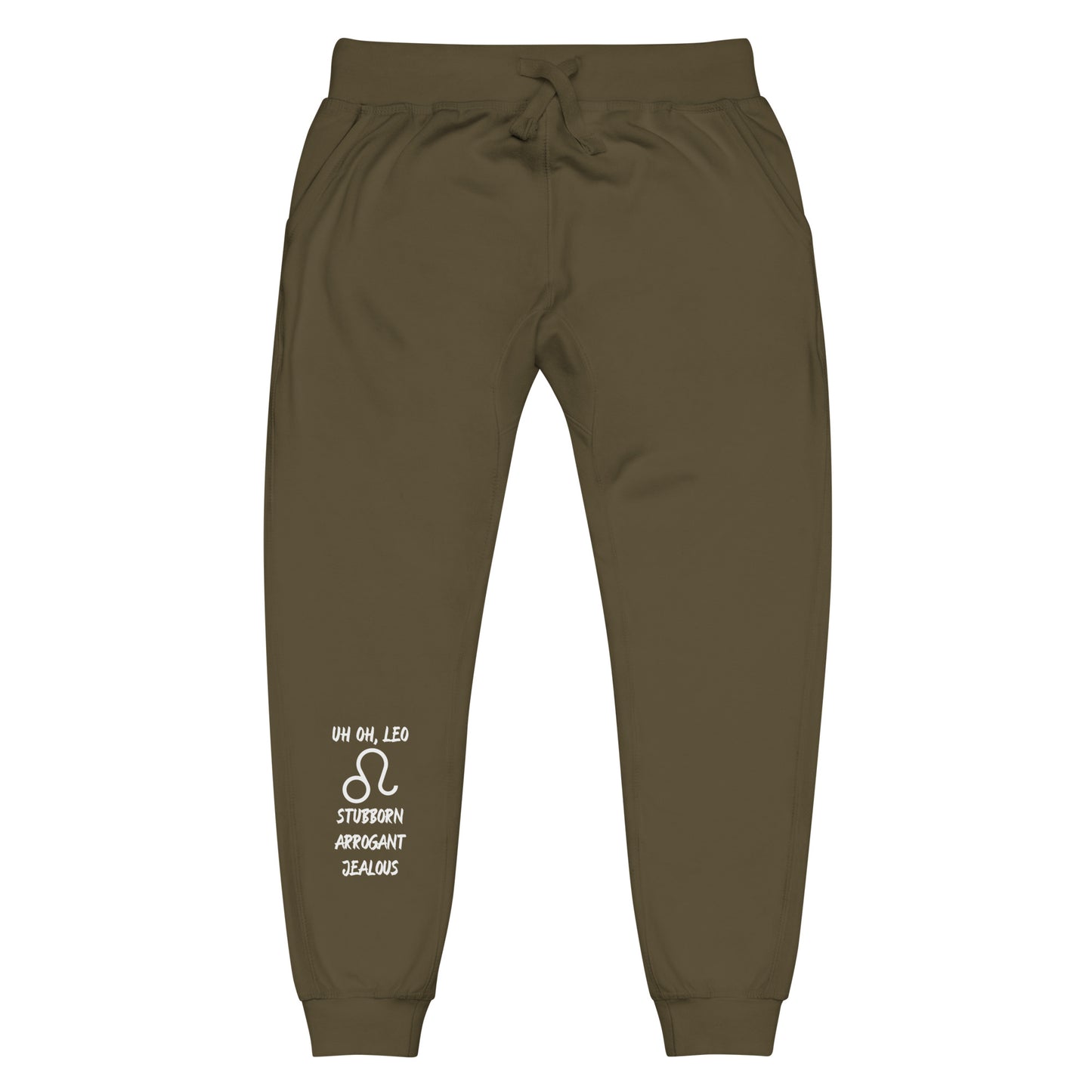 “Uh Oh, Leo” Unisex Fleece Sweatpants