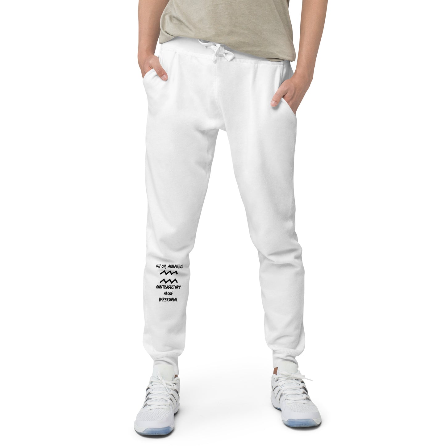 “Uh Oh, Aquarius” Unisex Fleece Sweatpants