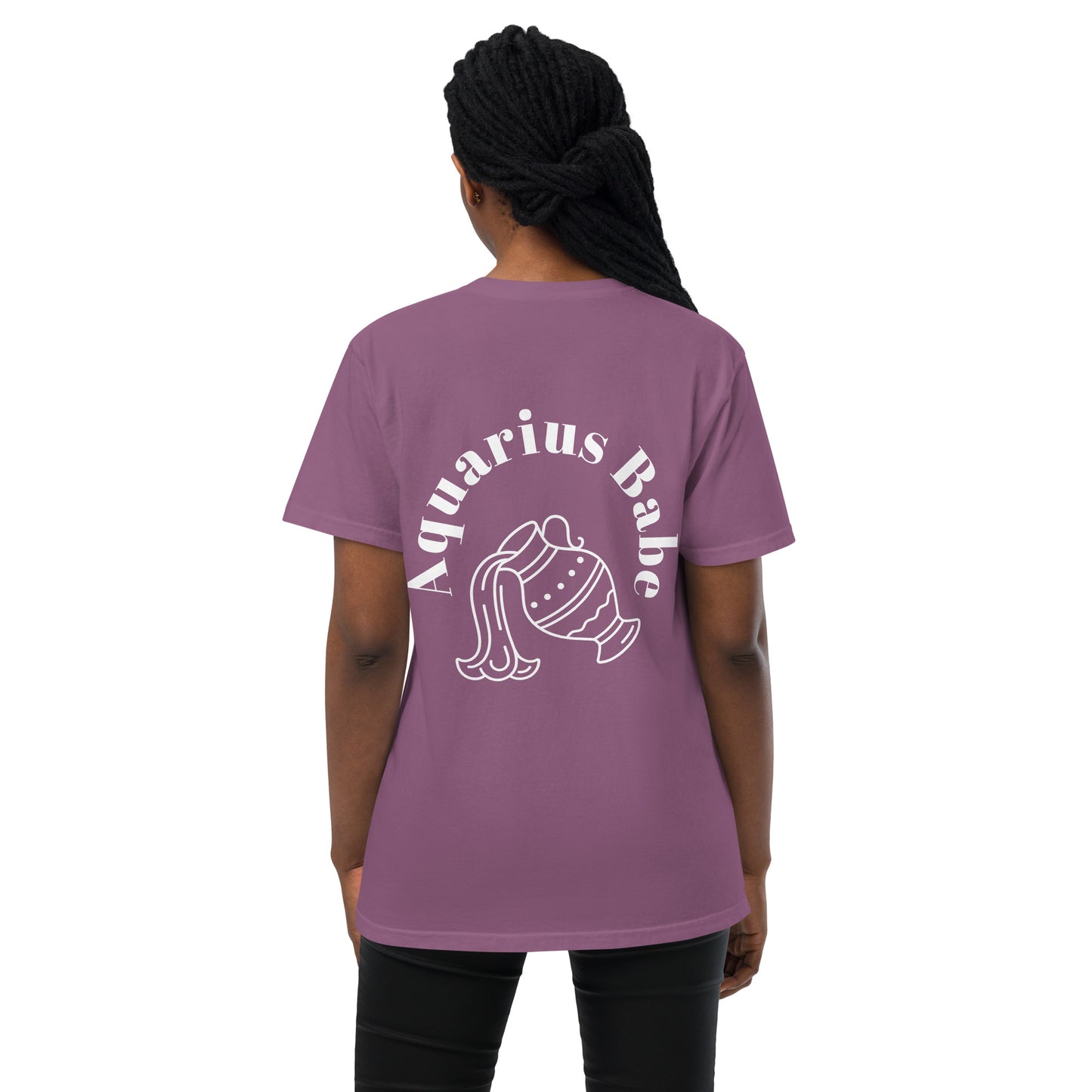 “Aquarius Babe” Unisex Garment-Dyed Pocket T-Shirt