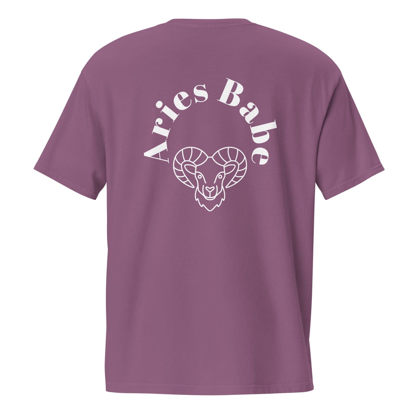 “Aries Babe” Unisex Garment-Dyed Pocket T-Shirt